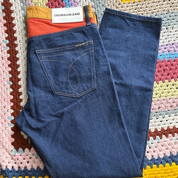 Calvin Klein Jeans with Orange and Yellow Accents - Picture 3 of 8